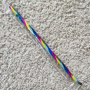Starbucks Colorful Rainbow Spiral Cold Beverage Reusable Straw NEW, Pink Blue